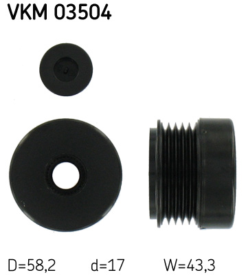 SKF Generátor szabadonfutó VKM03504_SKF